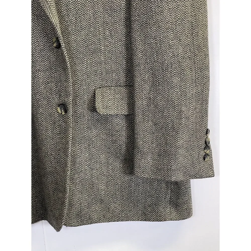 Max Mitchell Mens‎ 42R Blazer Sport coat Jacket Wool blend Black Gray